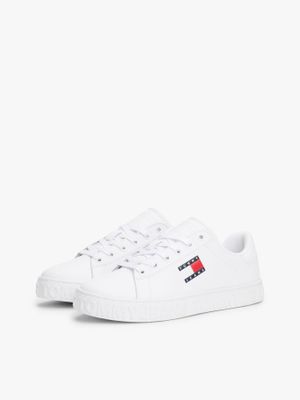 Zapatillas De Cuero New Logo Blanco Tommy Jeans