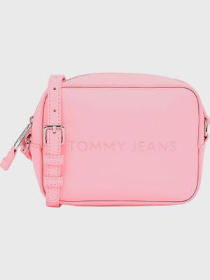 Bandolera Essential C En Relieve Rosado Tommy Hilfiger