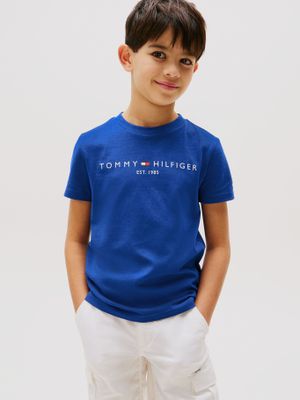 Polera Essential Con Logo Azul Tommy Hilfiger