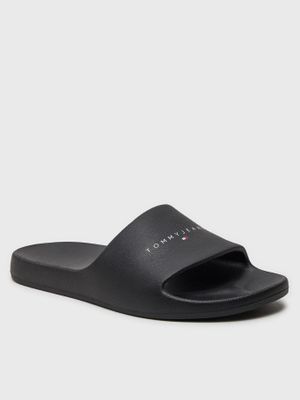 Sandalias De Piscina Con Logo Tj Negro Tommy Jeans