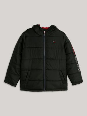 Th Sleeve Logo Puffer Negro Tommy Hilfiger