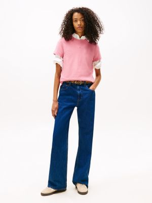 Imagen 2 del producto Polera Regular Fit Logo Lineal Rosado Tommy Jeans