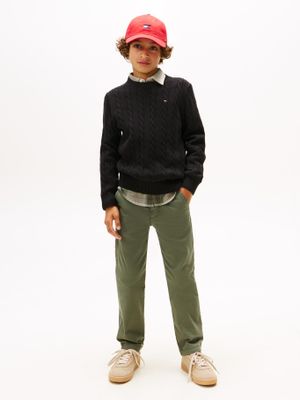 Imagen 2 del producto Sweater De Niño De Punto Trenzado Negro Tommy Hilfiger