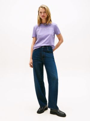 Imagen 2 del producto Polera Signature Con Logo Lila Tommy Hilfiger