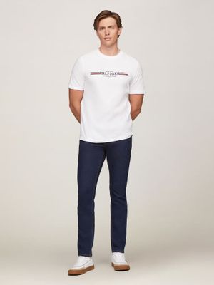 Imagen 2 del producto Polera Hilfiger Chest Stripe Logo Blanco Tommy Hilfiger