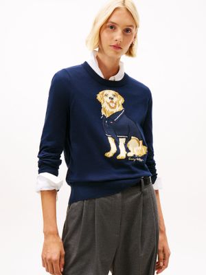 Imagen 1 del producto Sweater Con Logo De Perro Azul Tommy Hilfiger