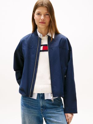 Chaqueta Bomber Solid Con Logo Azul Tommy Hilfiger
