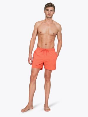 Traje Baño Essential Medio Largo Naranjo Tommy Hilfiger