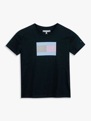 Polera Flag Graphic Logo Azul Tommy Hilfiger