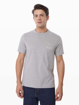 Polera Arch Pocket Con Logo Gris Tommy Hilfiger