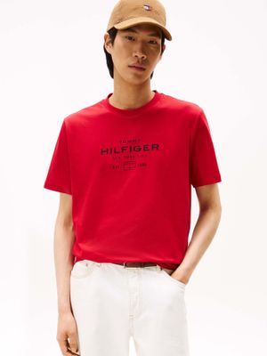 Polera Stack Graphic Logo Rojo Tommy Hilfiger