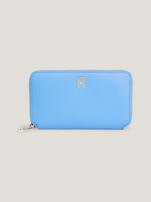 Billetera Iconic Con Cierre Celeste Tommy Hilfiger