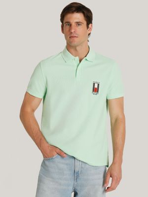 Imagen 1 del producto Polo Regular Con Logo Vertical Verde Tommy Hilfiger