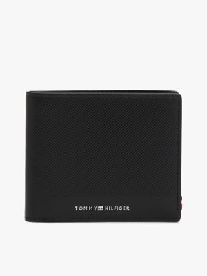 Billetera Foundation Cuero De Logo Negro Tommy Hilfiger