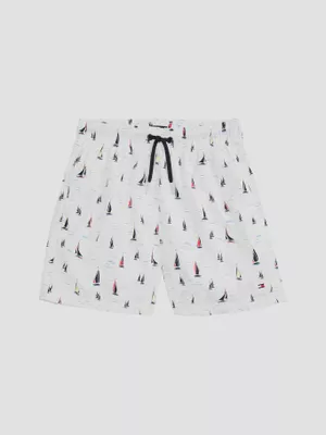 Traje De Baño Estampado De Largo Blanco Tommy Hilfiger