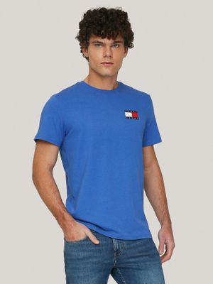 Polera Essential Flag Logo Celeste Tommy Jeans