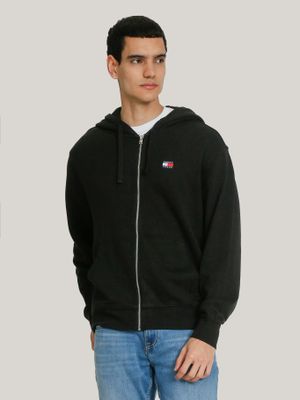 Polerón Hoodie Solid Con Cierre Negro Tommy Jeans