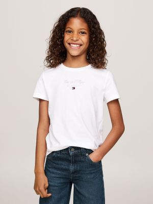 Polera De Niña Con Logo Nyc Blanco Tommy Hilfiger