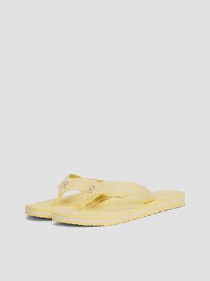 Sandalias Con Inscripción Tonal Amarillo Tommy Hilfiger