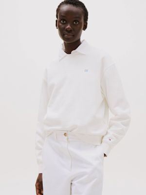 Polerón Contrast Flag Logo Blanco Tommy Hilfiger