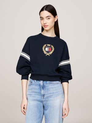 Polerón Crest Preppy Logo Azul Tommy Hilfiger