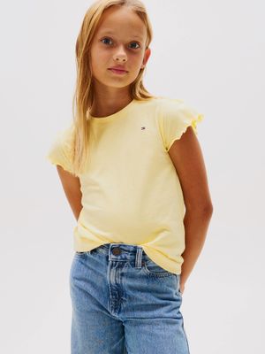 Polera Essential De Corte Slim Amarillo Tommy Hilfiger