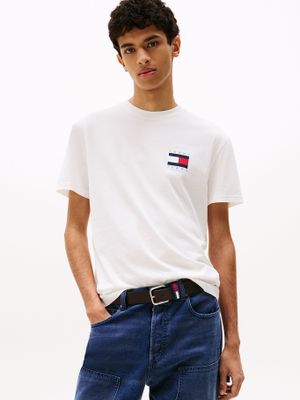 Polera Flag Graphic Backprint Blanco YBL Tommy Jeans