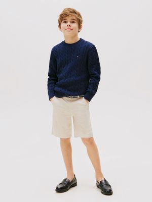 Imagen 2 del producto Sweater Trenzado Con Cuello Redondo Azul Tommy Hilfiger