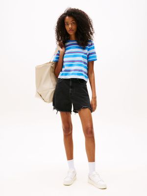 Short Mom Fit Desgastados Negro Tommy Jeans