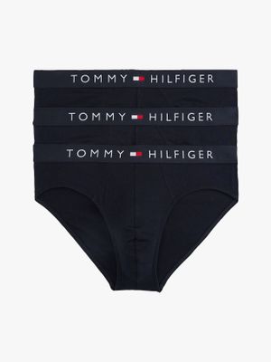 Pack De 3 Slip Con Logo Azul Tommy Hilfiger
