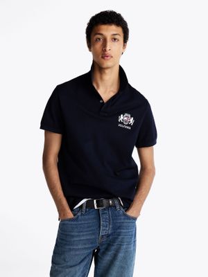Polo Icon Graphic Regular Fit Azul Tommy Hilfiger