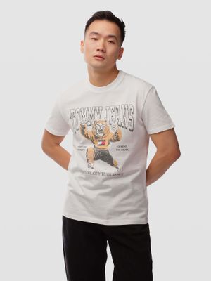 Polera Varsity Novelty Regular Fit Blanco Tommy Jeans