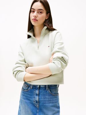 Polerón Relaxed Cropped  Cremallera Ver M1C Tommy Jeans