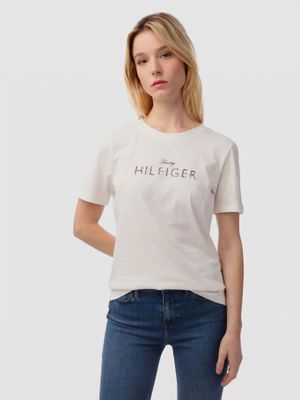 Polera Logo Gráfico Regular  Blanco 01W Tommy Hilfiger