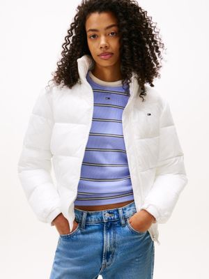 Parka Hooded Acolchada Packable Blanco Tommy Jeans
