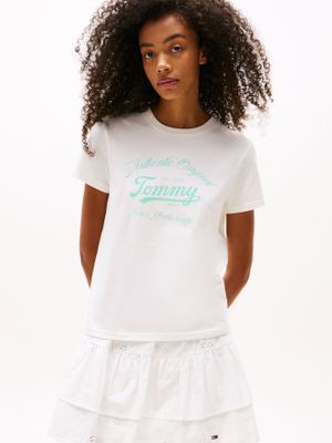 Polera Essential  Corte Regular Blanco YBL Tommy Jeans