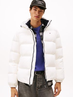 Parka Essential Acolchada Con Gorro Blanco Tommy Jeans