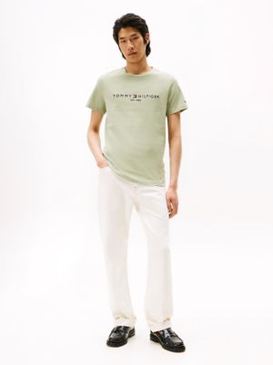 Imagen 2 del producto Polera Organic Cotton C Logo Slim Verde Tommy Hilfiger