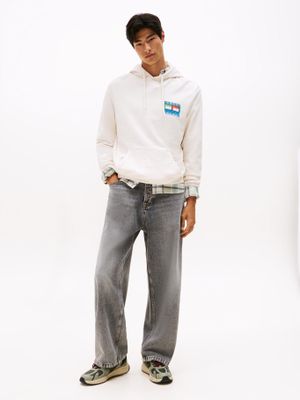 Imagen 2 del producto Polerón Hoodie Flag Con Logo Gráfico Blanco Tommy Jeans