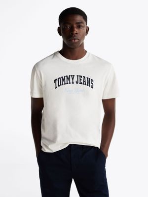 Polera Varsity Slim Fit Con Logo Blanco Tommy Jeans