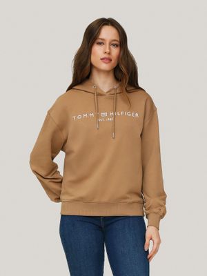 Polerón Hoodie Corporate Logo Beige Tommy Hilfiger
