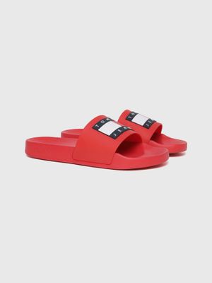 Sandalias Con Parche Essential Rojo Tommy Jeans