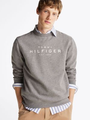 Polerón Solid Con Logo Gris Tommy Hilfiger
