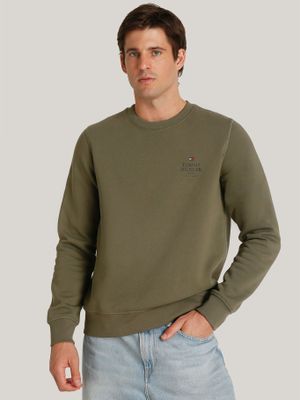 Polerón Stack Con Logo En Pecho Verde Tommy Hilfiger