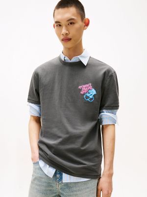 Polera Novelty Con Estampado Negro 0GJ Tommy Jeans