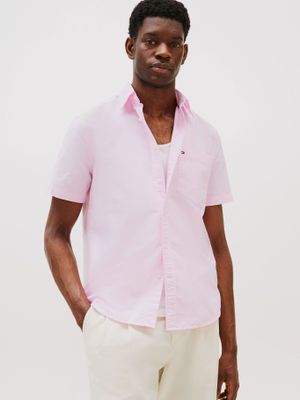Camisa Oxford Regular Fit Rosado Tommy Hilfiger