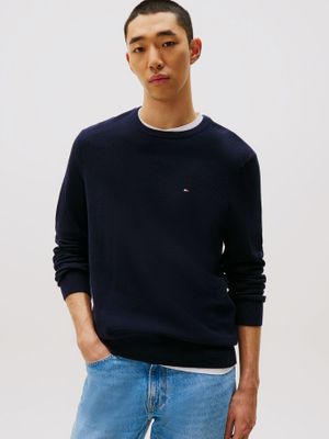 Sweater Essential Structure C-Neck Tommy Hilfiger Azul