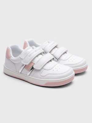 Zapatillas Velcro Niña Logo Blanco Tommy Hilfiger