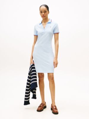 Vestido Colección 1985 Slim Fit Celeste Tommy Hilfiger