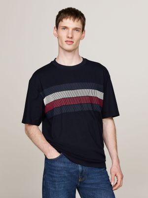 Polera Shadow Global Stripe Azul Tommy Hilfiger